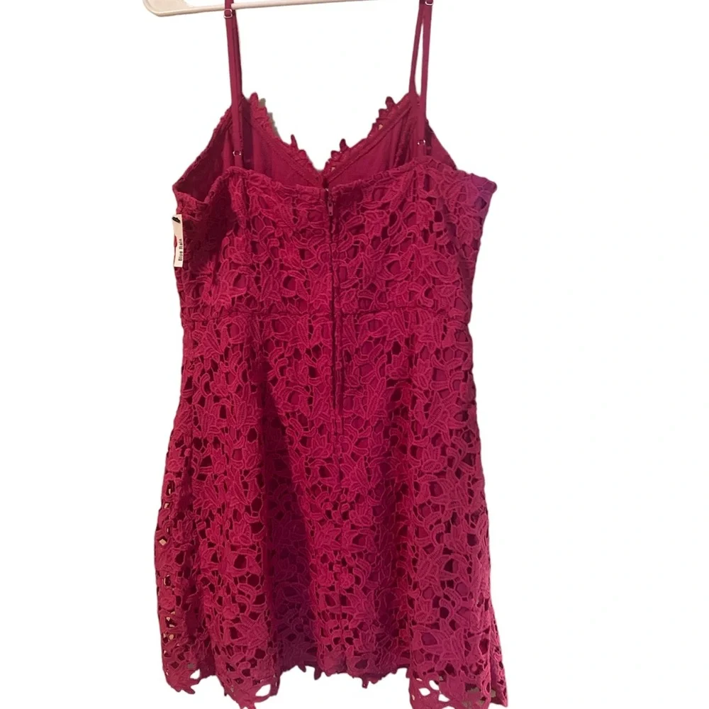 Blue Rain Women's Pink Sleeveless Dress Size L Lacy mini dress - Picture 7 of 10